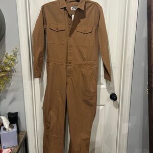 Westland Free People Brown Long-Sleeve Jumpsuit